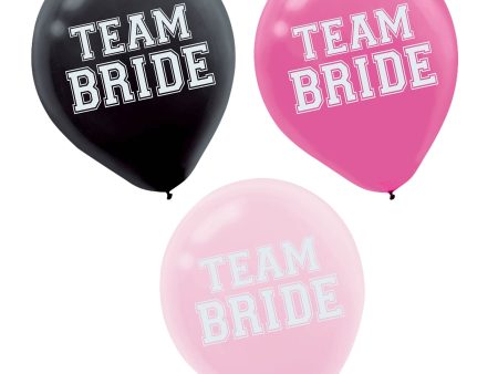 Team Bride Latex Balloons, Asst. Colors Discount