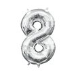 16  Balloon Number  8 - Silver, 1ct Hot on Sale