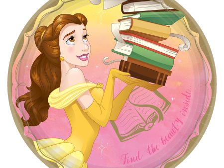 ©Disney Princess Round Plates, 9  - Belle on Sale