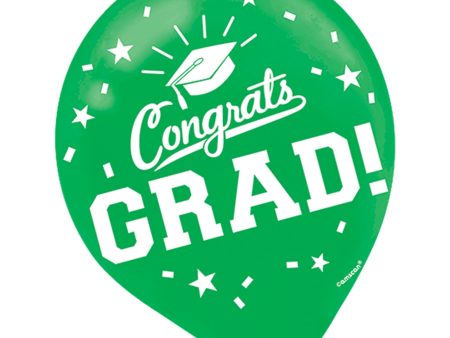 Grad Latex Balloons - Green Discount