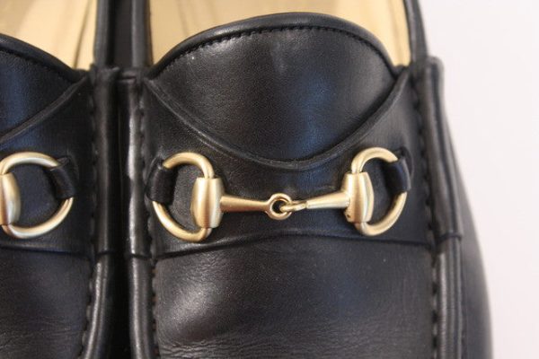 Vintage GUCCI Black Loafers Online now