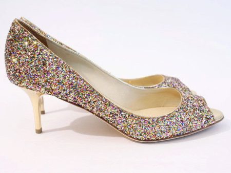 JIMMY CHOO Glitter Heels For Cheap