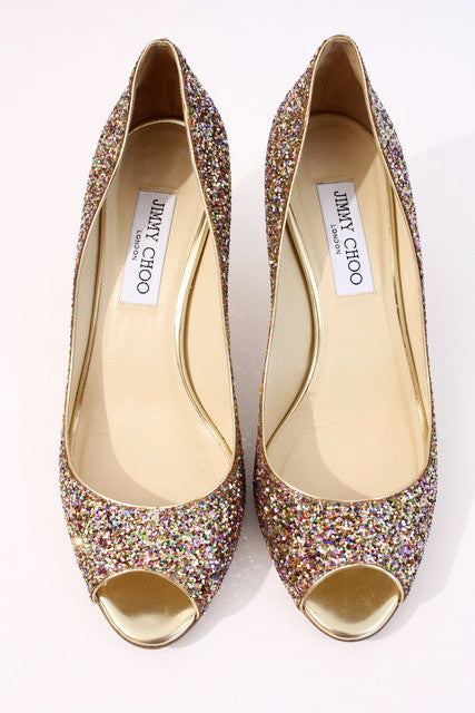 JIMMY CHOO Glitter Heels For Cheap