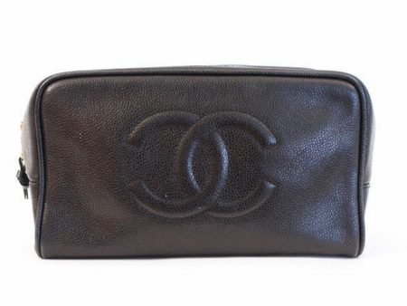 Vintage CHANEL Toiletry Bag or Clutch Cheap