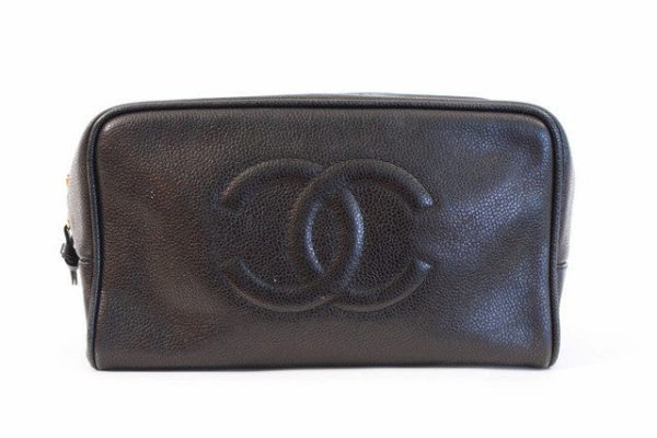 Vintage CHANEL Toiletry Bag or Clutch Cheap