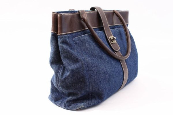 Vintage CHANEL Denim Tote Bag Online Sale