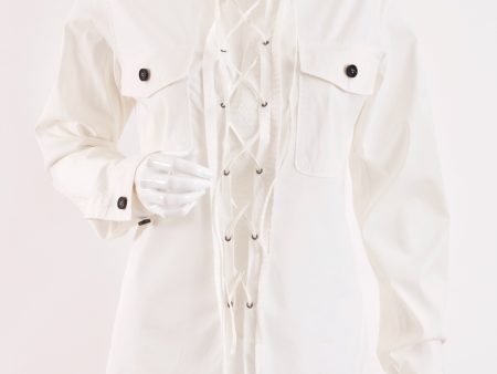 YVES SAINT LAURENT White Safari Shirt Fashion