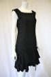 1950s Black Drop Waist Sleeveless Dress Discount