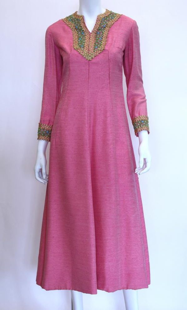 1960s EMMA DOMB Dress with Jeweled Embellishment Online now