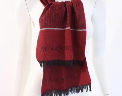 Vintage YVES SAINT LAURENT Wool Scarf on Sale