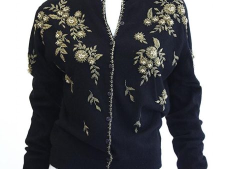 1950s PRINGLE Beaded Cashmere Cardigan Fashion