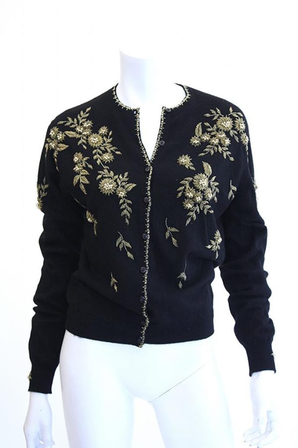 1950s PRINGLE Beaded Cashmere Cardigan Fashion