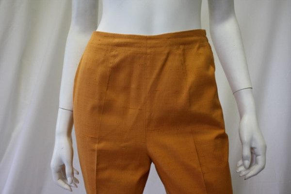 1960s EMILIO PUCCI Orange Silk Capris For Discount