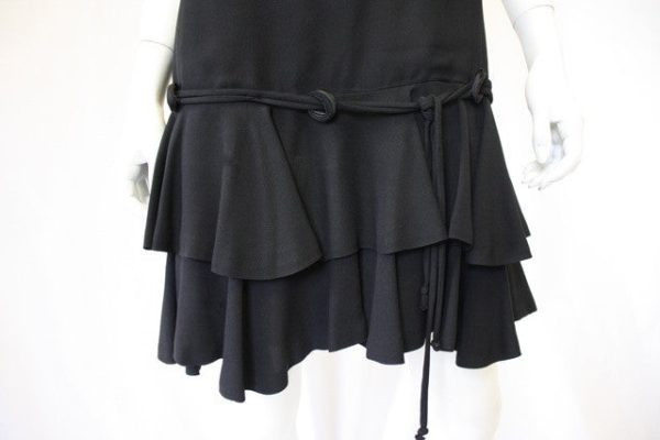 1950s Black Drop Waist Sleeveless Dress Discount