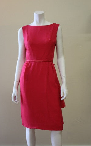 1960s Hot Pink Chiffon Party Dress Discount