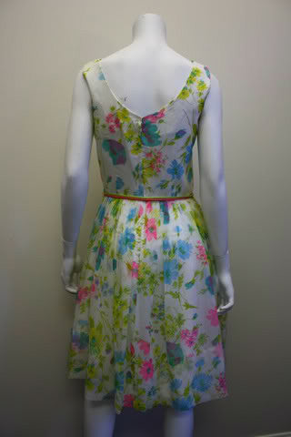 1960s Garden Party Floral Dress Online Hot Sale