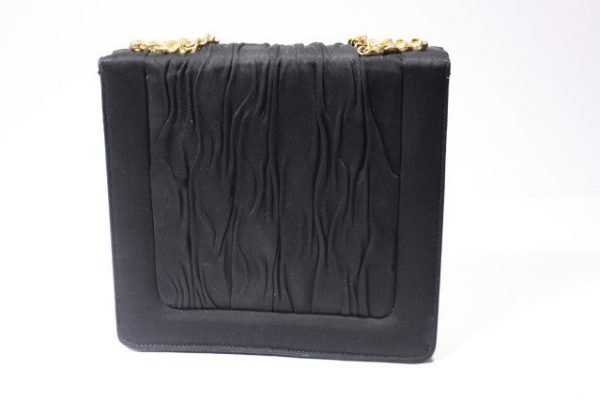 1960s Black Silk and Gold Handbag Sale