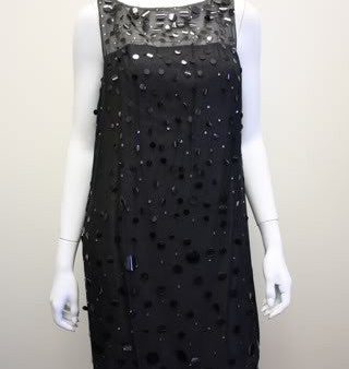 1960s Black Silk Chiffon Cocktail Dress For Cheap