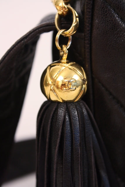 Vintage CHANEL Black Lambskin Bag Sale