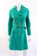 Vintage 70 s MITZOU Emerald Green Suede Coat Online now