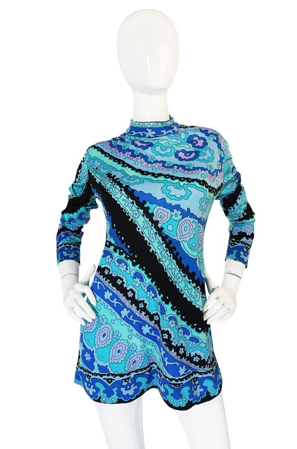 1970s Leonard Silk Jersey Tunic or Mini Dress Discount