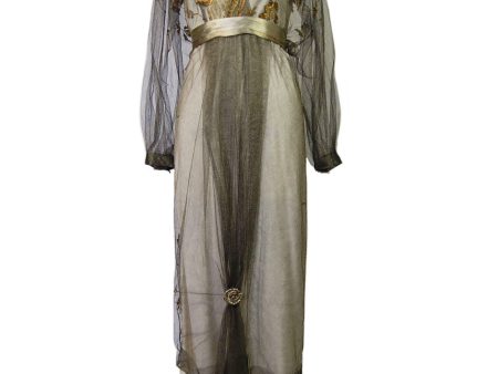 1890-Early 1900s Belle Epoque Tulle Lame Online now