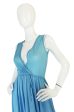 1970s John Kloss for Cira Blue Lingerie Dress Fashion