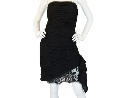 1980s Chiffon & Lace Victor Costa Dress Online