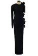 Gorgeous Early 2000s John Anthony One Sleeve Jersey Dress w Full Open Side & Bow Detail Online Sale