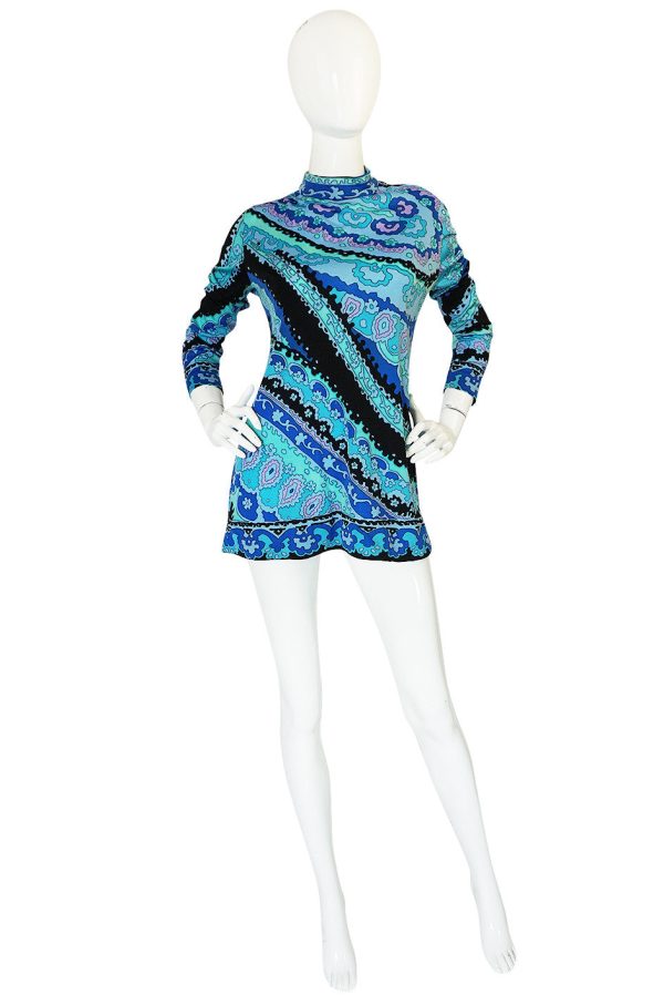 1970s Leonard Silk Jersey Tunic or Mini Dress Discount